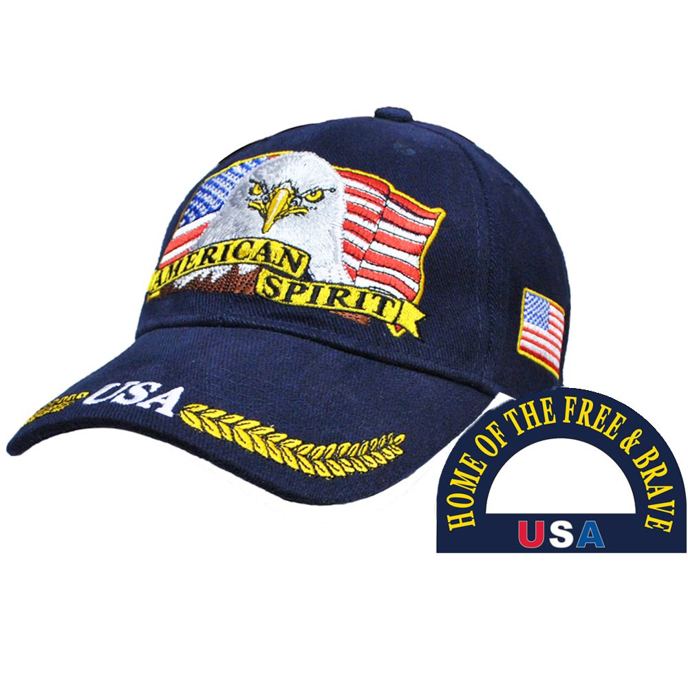 American Spirt Eagle U.S. Flag Ball Cap - U.S.A.