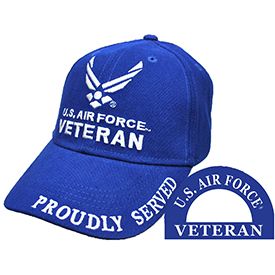 U.S. Air Force Veteran Ball Cap BLUE - Proudly Served