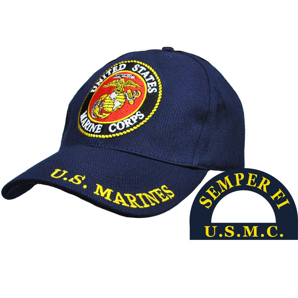 U.S. Marines Logo Ball Cap BLUE - Semper Fi