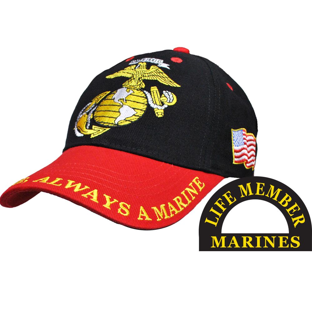 USMC Eagle, Globe & Anchor Ball Cap - Life Member