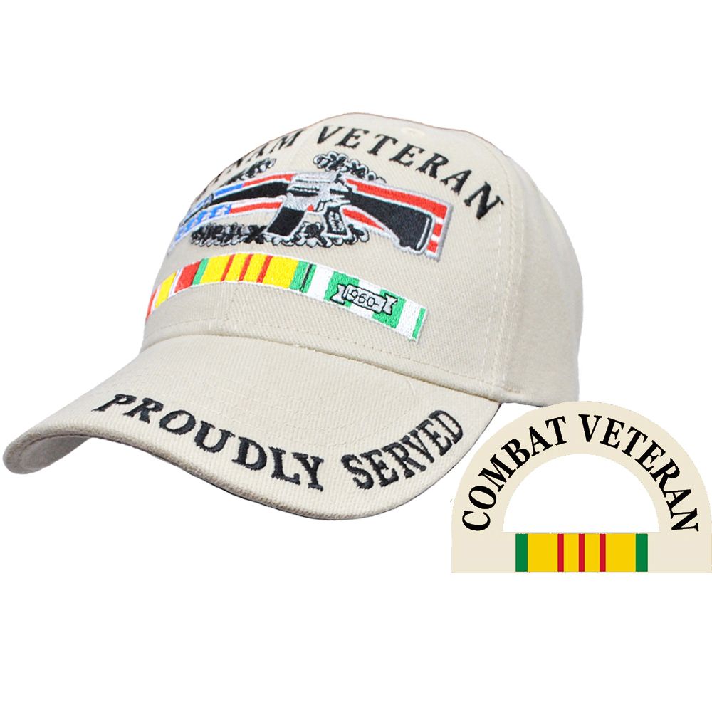 Vietnam Veteran Ball Cap KHAKI - Proudly Served