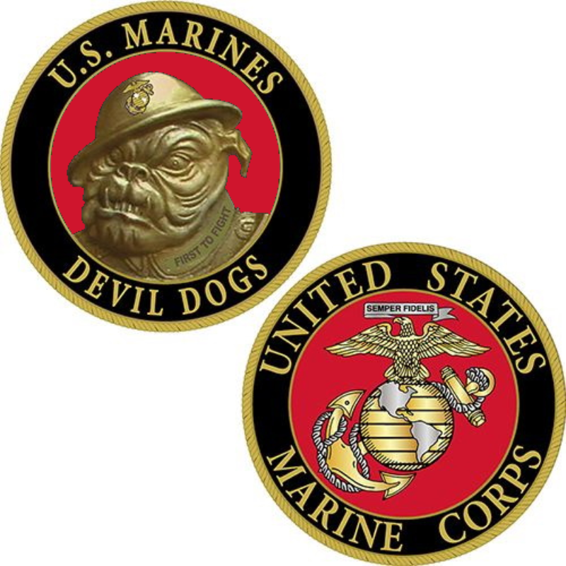 USMC Devil Dogs Challenge Coin - Patriotic Collector's Series