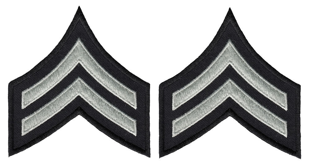 LAPD Chevrons Corporal - Silver/Grey/Black