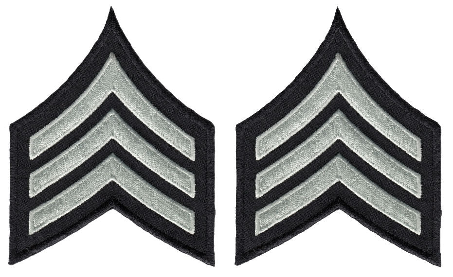 LAPD Chevrons Sergeant - Silver/Grey/Black