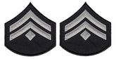 LAPD Corporal Chevrons with Diamond - Silver/Grey/Black