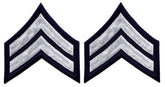 Corporal Chevrons - White on Navy