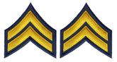 Corporal Chevrons - Medium Gold on Navy