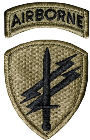 Civil Affairs Psychological Operations Multicam Patch and Airborne Tab