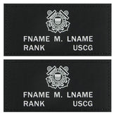 U.S. Coast Guard Leather Flight Badge - BLACK - 1 Pair