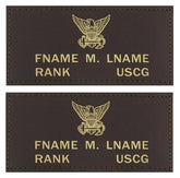 U.S. Coast Guard Leather Flight Badge - BROWN - 1 Pair