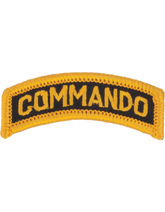 Commando Tab - Gold on Black - Full Color Dress Patch