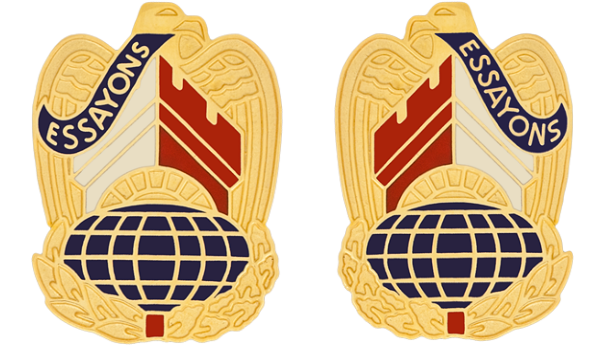 Corps of Engineers Command Unit Crest DUI - 1 PAIR - ESSAYONS