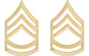 Gold Army Metal Pin on Rank - E-7 Sergeant First Class