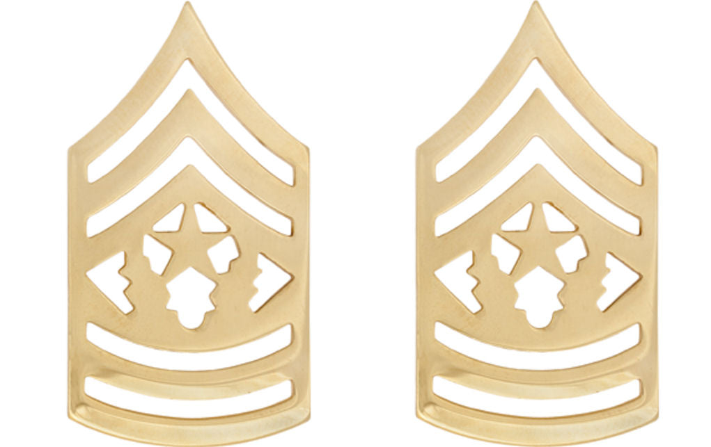 Gold Army Metal Pin on Rank - E-9 Command Sergeant Major