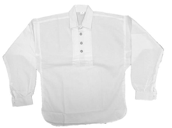 Civil War Pleated Cotton Shirt - White