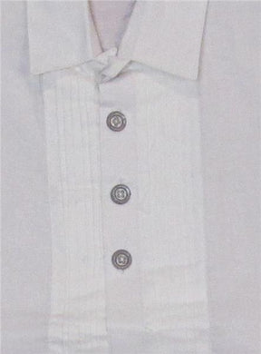 Civil War Pleated Cotton Shirt - White