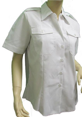 Women's Military Dress Shirt - Short Sleeve WHITE 42B - 15N