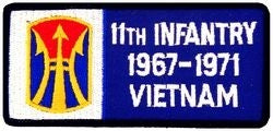 11th Infantry Vietnam Small Patch