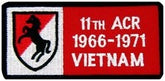 11th ACR (Armored Cavalry Regiment) Vietnam Small Patch