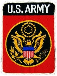 US Army Red Logo Small Patch