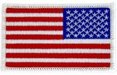 U.S. Flag REVERSE Field Full Color Patch - WHITE Border