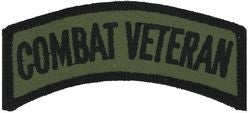 Combat Veteran Tab Novelty Patch - OLIVE DRAB