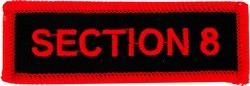 SECTION 8 Patch - BLACK-RED