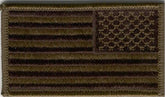 American Flag Subdued Olive Drab Reverse Patch   2 x 3.25 inch SEW On Style