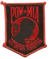 Red/Black POW-MIA Patch - CLEARANCE!