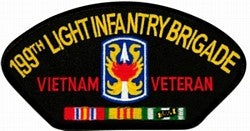 199th Light Infantry Brigade Vietnam Veteran with Ribbons Patch