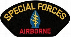 Special Forces Airborne Patch 4 Inch - BLACK