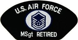 U.S. Air Force MSgt Retired Patch - BLACK