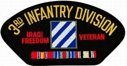 US Army 3rd Infantry Division Iraqi Freedom Veteran Patch
