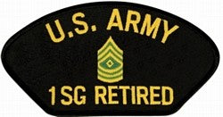 US Army 1SG Retired Patch