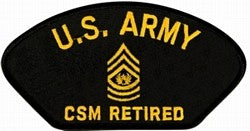 U.S. Army CSM Retired Patch