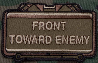 Front Toward Enemy Embroidered Appliqué Patches Fabric Front Toward Enemy Embroidered Appliqué Patches Fabric