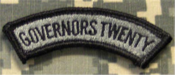 Governors Twenty Tab ACU Patch - For Army ACU Uniform