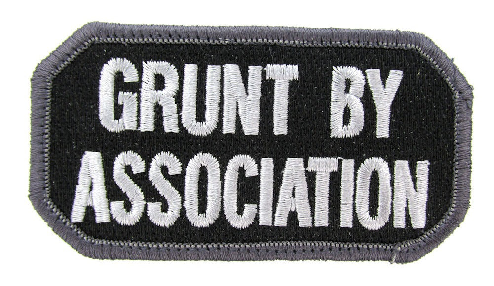 CLEARANCE - GRUNT BY ASSOCIATION Morale Patch