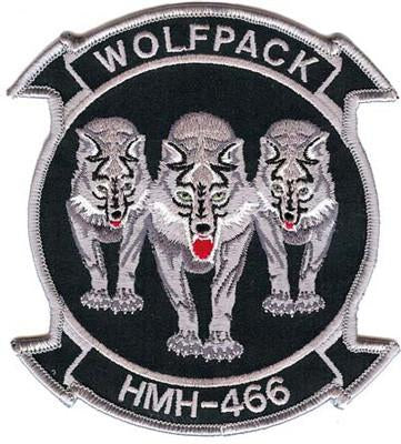 HMH-466 Wolfpack USMC Patch - Three Wolves