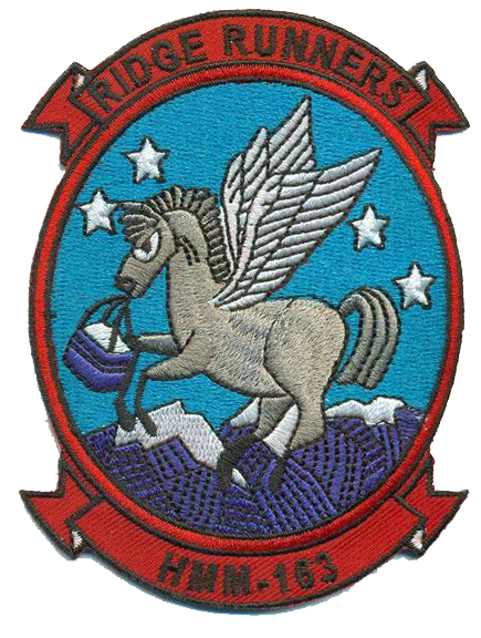 HMM-163 Ridge Runners USMC Patch -1970-1972 Reproduction
