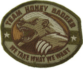 Honey Badger Morale Patch with Hook Fastener