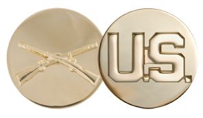 Infantry Enlisted Collar Device Set
