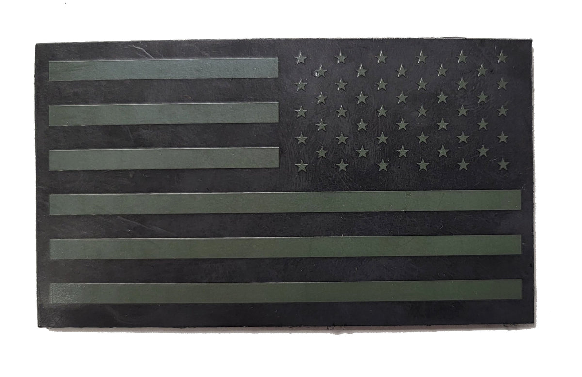 Infrared Reverse American Flag - OD Green
