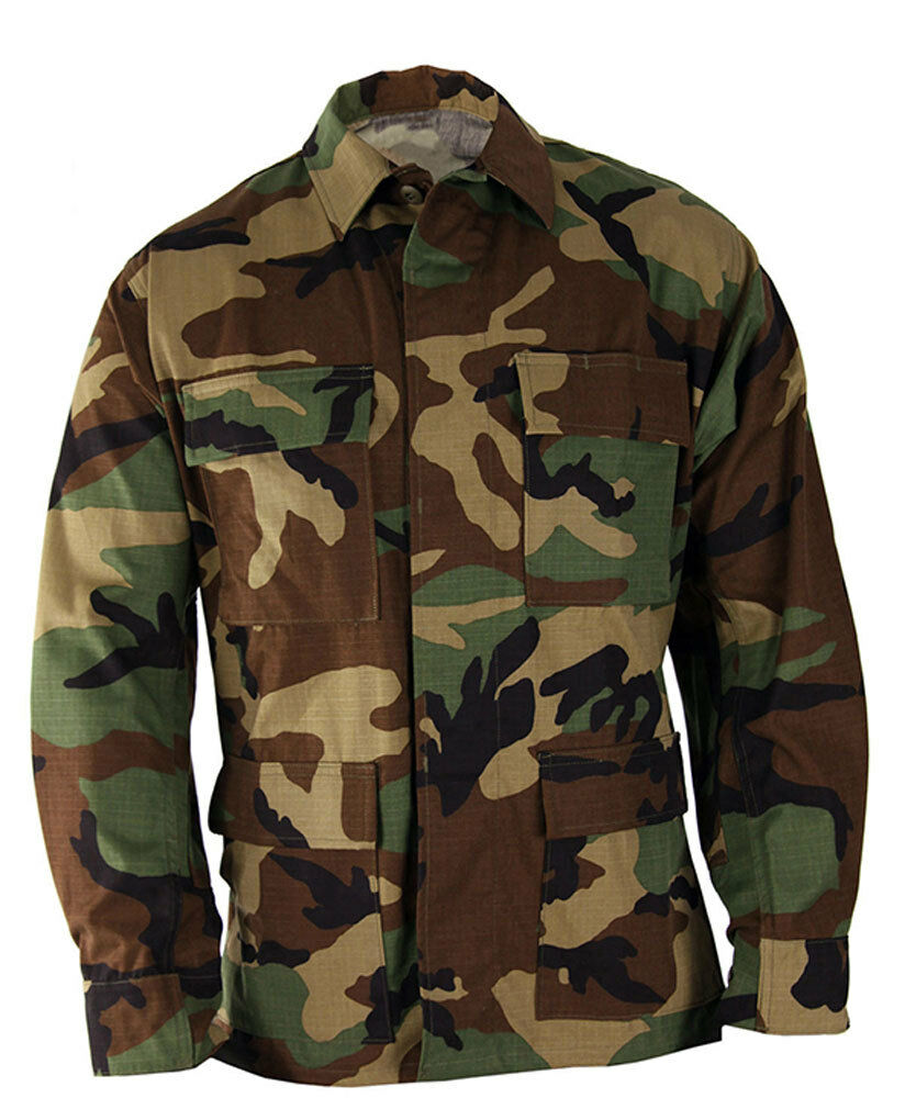 CLEARANCE - Military Surplus BDU Jacket WOODLAND CAMO - IRREGULAR