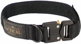 K-9 Tactical Dog Collar - COBRA Buckle - with Hook/Loop Fastener for Name Tapes