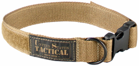 K-9 Tactical Dog Collar - Quick-Release Buckle - with Hook/Loop Fastener for Name Tapes