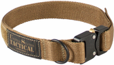 K-9 Tactical Dog Collar - COBRA Buckle - with Hook/Loop Fastener for Name Tapes