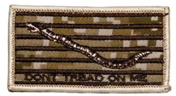 Don't Tread on Me Flag Patch - MARPAT Desert Digital - Small Morale Patch