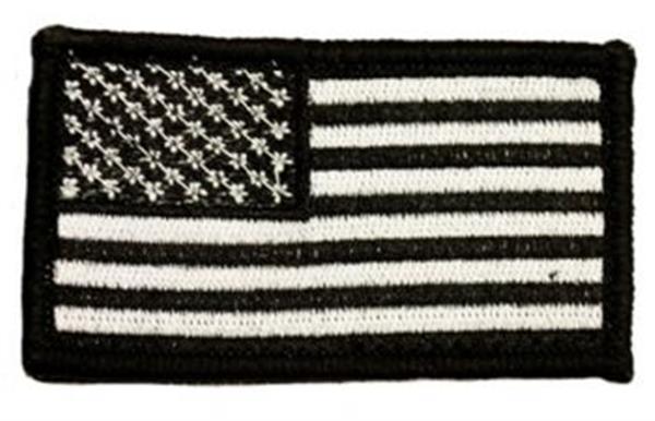 Kids American Flag Patch Forward - BLACK-WHITE