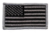 Kids American Flag Patch Forward - SILVER and BLACK